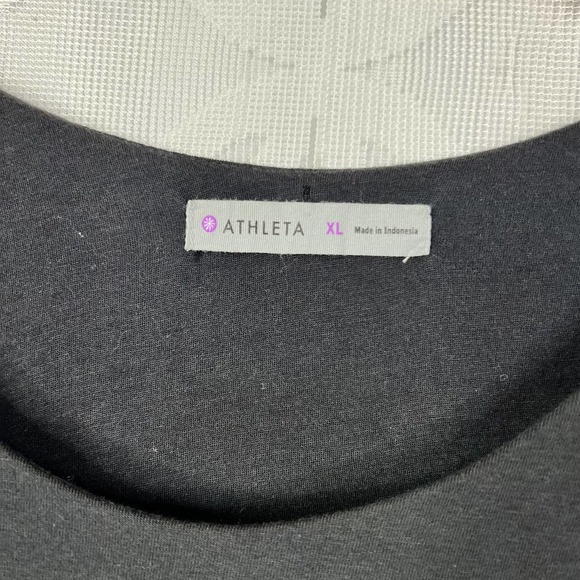 Athleta Black Rouched Midi Dress - Picture 3 of 6